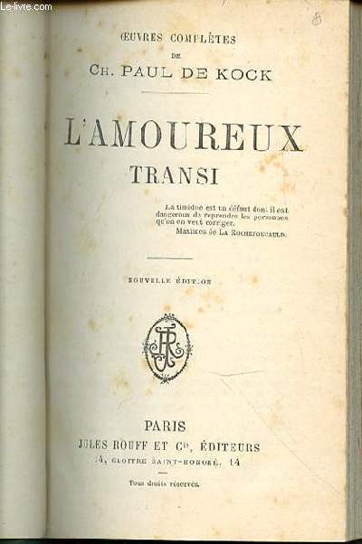 L'AMOUREUX TRANSI.