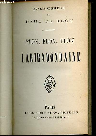 FLON, FLON, FLON LARIRADONDAINE.