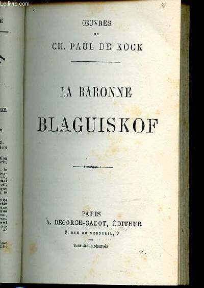 LA BARONNE BLAGUISKOF.