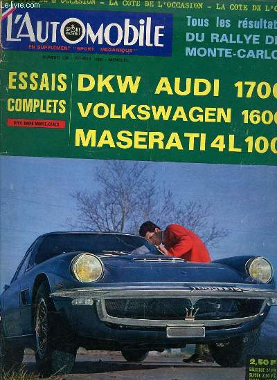 L'AUTOMOBILE N238 / FEVRIER 1966 - EN SUPPLEMENT 