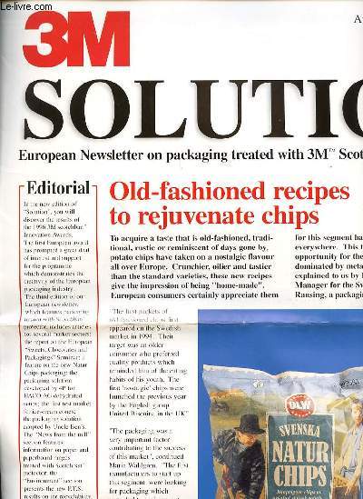 3M SOLUTION N3 / AUTUMN-WINTER 1997 - OLD-FASHIONED RECIPES TO REJUVENATE CHIPS / CHAM-TENERO GROUP 25 YEARS-SCOTCHBAN / AWARDS : EUROPEAN WINNERS ANNOUNCED / PAPETERIES DE CRAN / ETC.