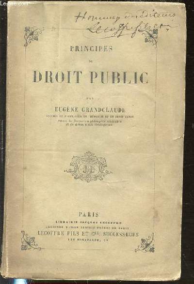 PRINCIPES DE DROIT PUBLIC.