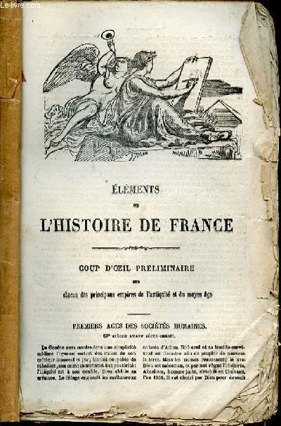 ELEMENTS DE L'HISTOIRE DE FRANCE.