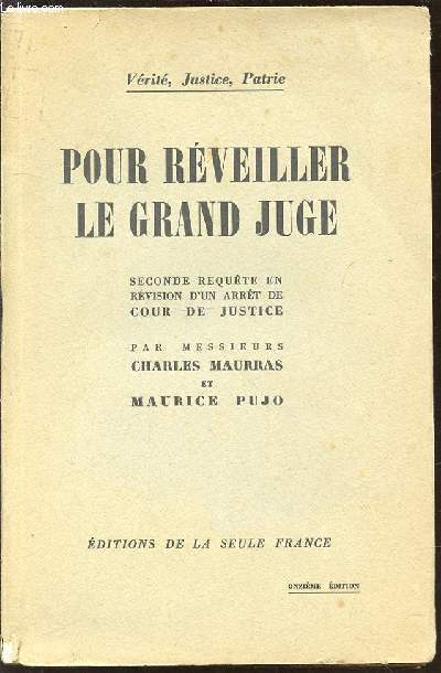 POUR REVEILLER LE GRAND JUGE - COLLECTION 
