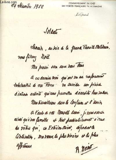 REVUE DES TROUPES DE L'ARMEE D'OCCUPATION N12 - Les voeux du gnral Noiret / Le 11 novembre  travers la zone chez les mdaills militaires de Bad Godesberg / Visite des Queen's Bays au 2me Dragons / Soleil levant, pome de Jacques Duron / ETC.