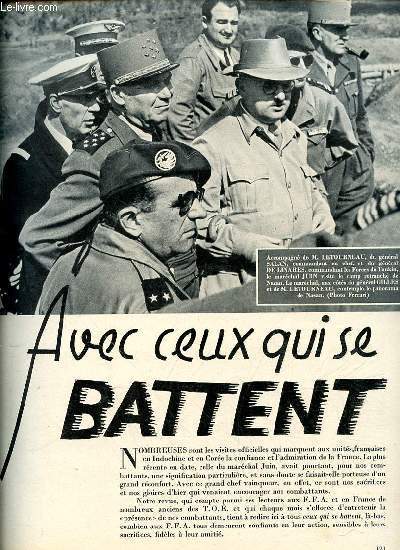 REVUE DES TROUPES DE L'ARMEE D'OCCUPATION N3 - La visite du marchal Juin en Indochine / Les oprations du Qui-Nhon et Bretagne / Blinds dans la neige par B. Bocquillon / Concours des sections 20me B.C.P / A l'intrieur de la 1re division arienne ETC.