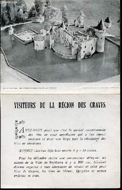 VISITEURS DE LA REGION DES GRAVES.