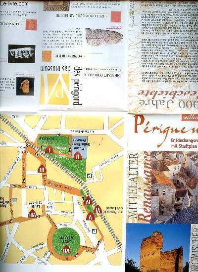 PERIGUEUX : ENTDECKUNGSRUNDGANG MIT STADTPLAN - MITTELALTER RENAISSANCE / GALLOROMISCHER TEIL.