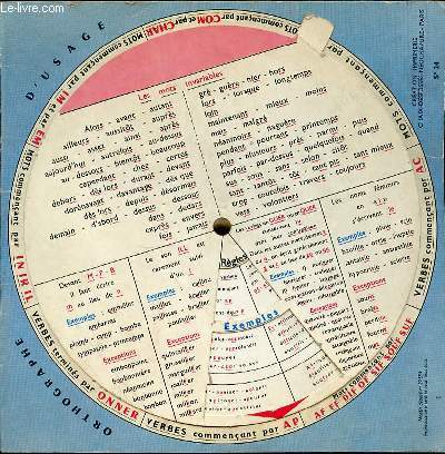 ROUE A SYSTEME SUR L'ORTHOGRAPHE D'USAGE.