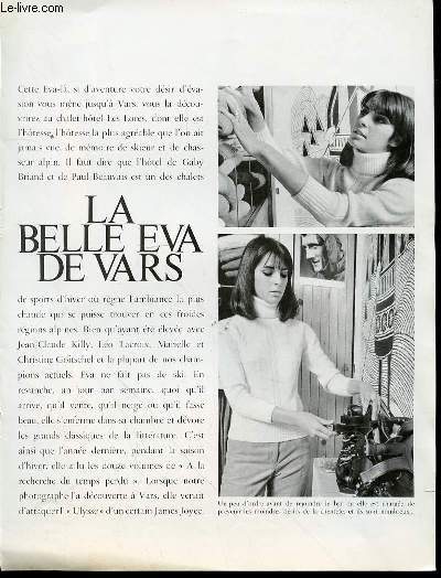 UN POSTER EN COULEURS : LA BELLE EVA DE VARS.