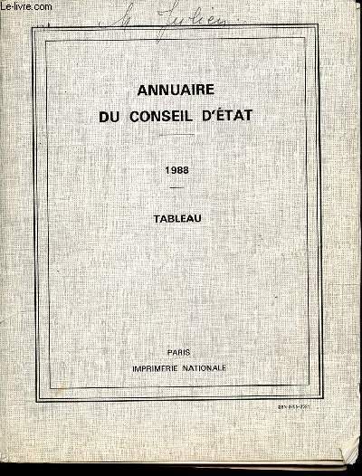 ANNUAIRE DU CONSEIL D'ETAT 1998 - TABLEAU.