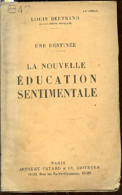 LA NOUVELLE EDUCATION SENTIMENTALE - TOME 2 : UNE DESTINEE.