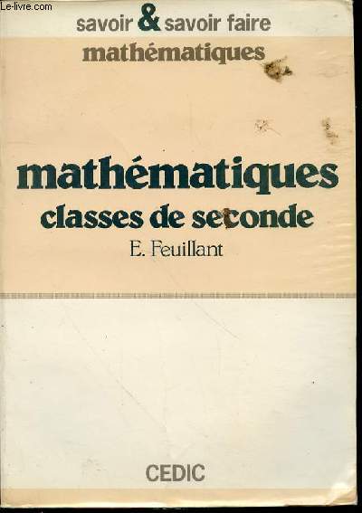 MATHEMATIQUES - CLASSES DE SECONDE / COLLECTION 