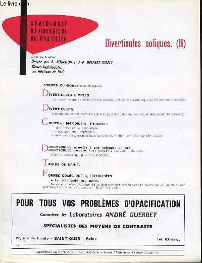 DIVERTICULES COLIQUES (II) - COLLECTION 