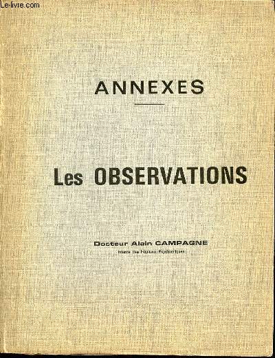 ANNEXES - LES OBSERVATIONS.