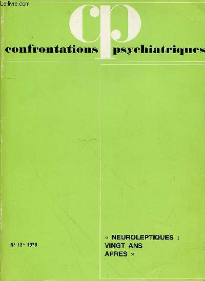 CONFRONTATIONS PSYCHIATRIQUES - N 13 - 