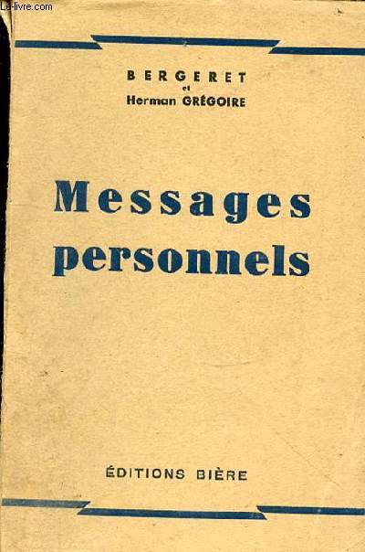 MESSAGES PERSONNELS