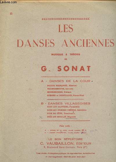LES DANSES ANCIENNES
