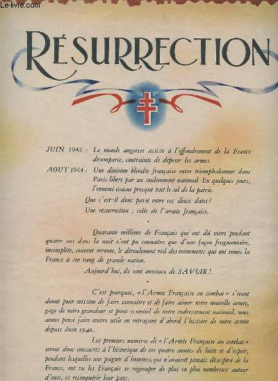 AVANT PREMIERE DE L'ARMEE FRANCAISE AU COMBAT : RESURRECTION JUIN 1940 SOMMAIRE : CEUX DU TCHAD - KOUFRA - FEZZAN - BIR HAKEIN TOURNANT DE LA GUERRE - LES TROUPES ET LE CHEF - BATAILLE DE BIR-HAKEIM ATTAQUE DU 9 JUIN 1943 - DEBARQUEMENT ALLIE EN AFRIQUE