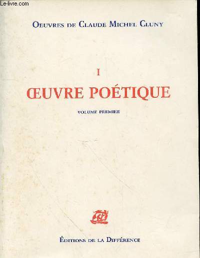 OEUVRE POETIQUE - VOLUME 1