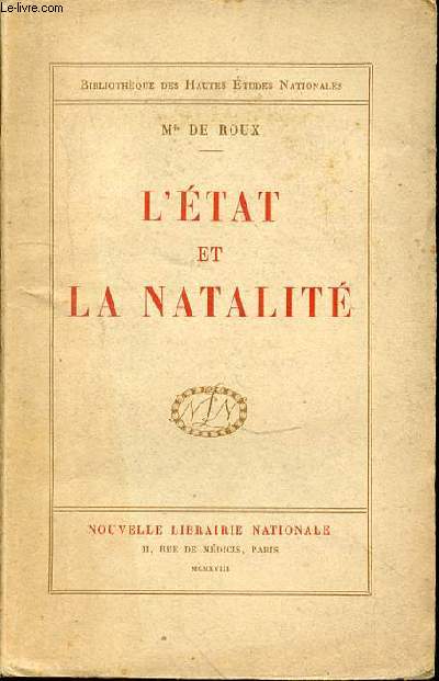 L'ETAT ET LA NATALITE