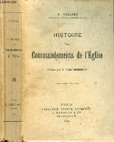 HISTOIRE DES COMMANDEMENTS DE L'EGLISE - 2EME EDITION