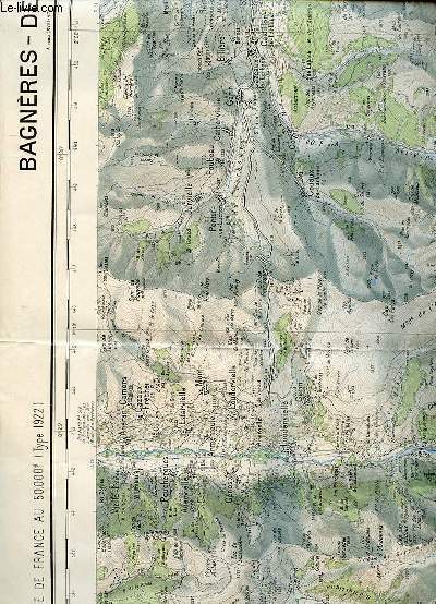 BAGNERES DE LUCHON - CARTE DE FRANCE AU 50000e TYPE 1922
