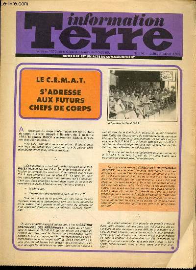 TERRE INFORMATION - LE C.E.M.A.T S'ADRESSE AUX FUTURS CHEFS DE CORPS - N110 - JUILLET-AOUT