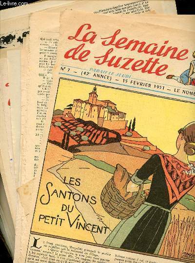 LOT EN FEUILLETS MELANGES - LA SEMAINE DE SUZETTE -LE TABLEAU ENCHANTE - LE MERVEILLEUX DESTIN DE BERANGERE - ANNEE 50