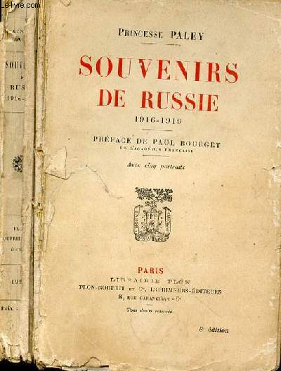 SOUVENIRS DE RUSSIE 1916-1919 - 8EME EDITION