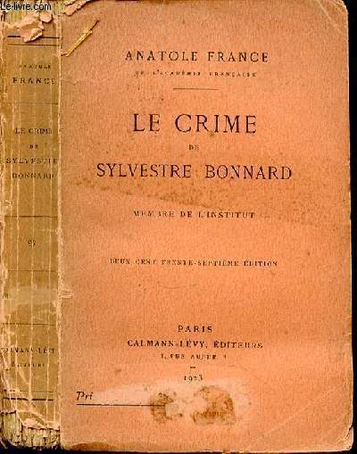 LE CRIME DE SYLVESTRE BONNARD