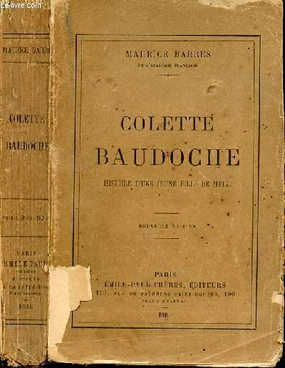 COLETTE BAUDOCHE - HISTOIRE D'UNE JEUNE FILLE DE METZ - NOUVELLE EDITION