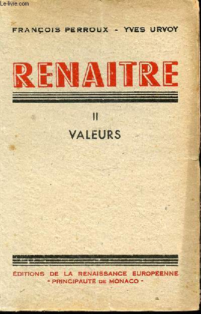 RENAITRE II - VALEURS