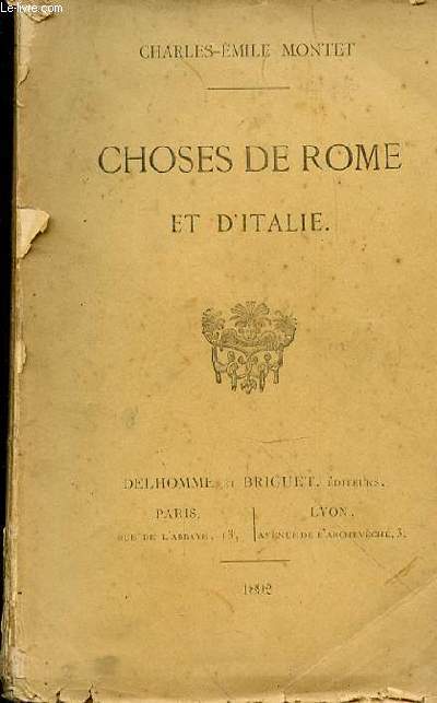 CHOSES DE ROME ET D'ITALIE