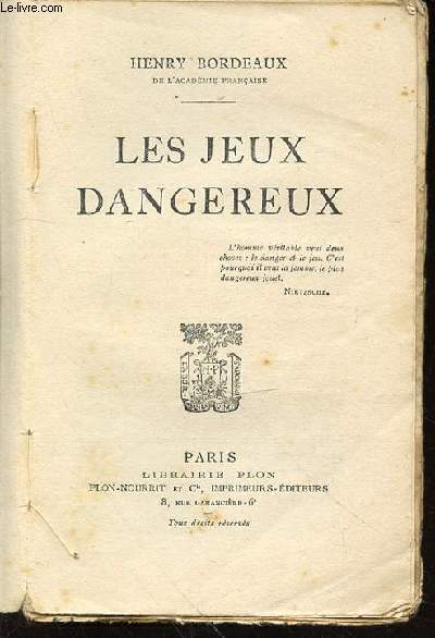 LES JEUX DANGEREUX