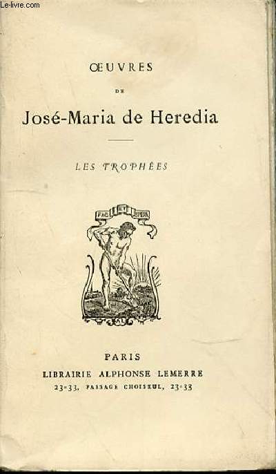 OEUVRES DE JOSE-MARIA DE HEREDIA