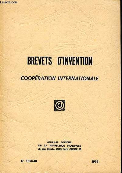 BREVETS D'INVENTION N1358-III