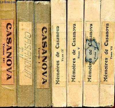 MEMOIRES DE J. CASANOVA - 7 TOMES EN 7 VOLUMES