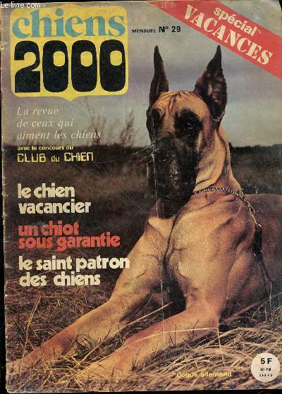 CHIENS 2000 - N29 - SPECIAL VACANCES - le chien vacancier - un chiot sous garantie - le saint patron des chiens
