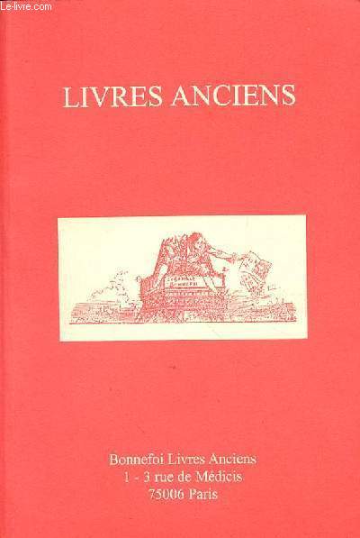 LIVRES ANCIENS - catalogue de vente de livres ancien avec les prix.