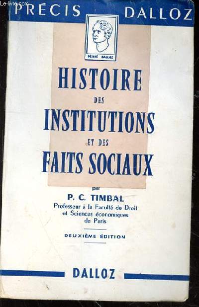 HISTOIRE DES INSTITUTIONS ET DES FAITS SOCIAUX