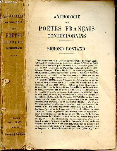 ANTHOLOGIE DES POETES FRANCAIS CONTEMPORAINS - TOME 3