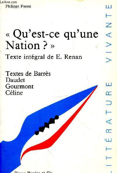 QU'EST-CE QU'UNE NATION?