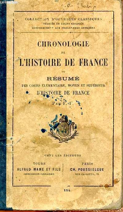 CHRONOLOGIE DE L'HISTOIRE DE FRANCE