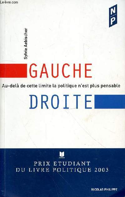 GUCHE DROITE AU DELA DE CETTE LIMOTE LA POLITIQUE N'EST PLUS PENSABLE