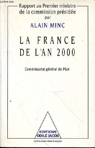 LA FRANCE DE L'AN 2000 - COMMISSARIAT GENERAL DU PLAN