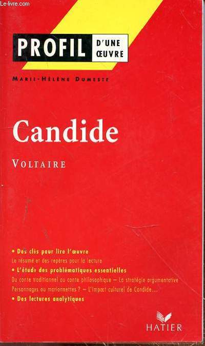 PROFIL D'UNE OEUVRE : CANDIDE VOLTAIRE