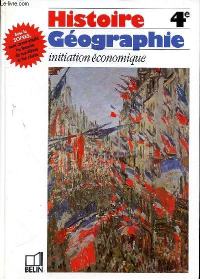 HISTOIRE GEOGRAPHIE 4e - INITIATION ECONOMIQUE - SPECIMEN