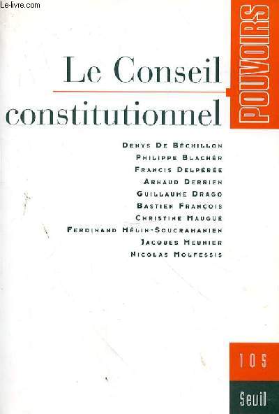 LE CONSEIL CONSTITUTIONNEL - N105