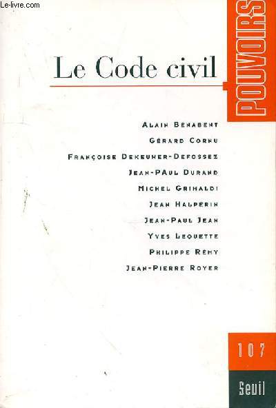 LE CODE CIVIL N107